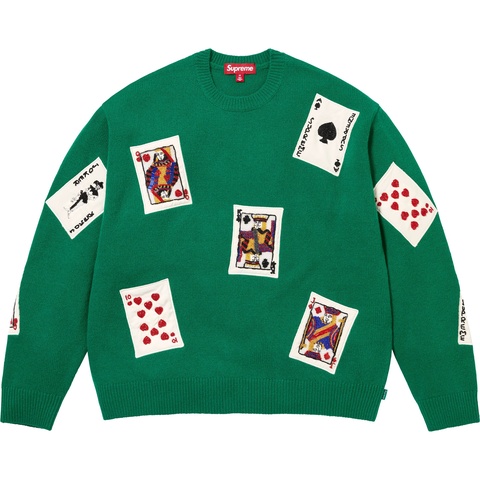 Supreme Beaded Cards Sweater - Green