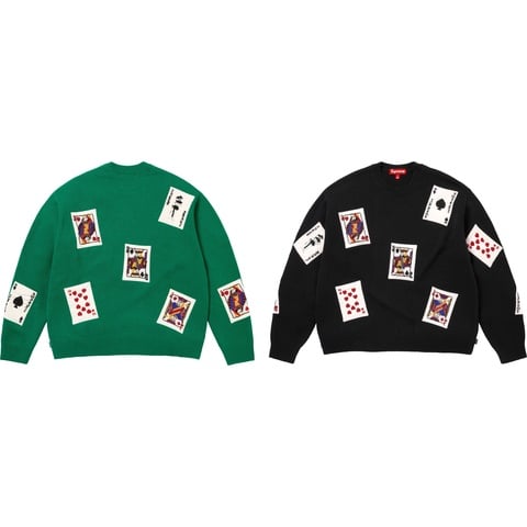 Supreme Beaded Cards Sweater - $298.00
