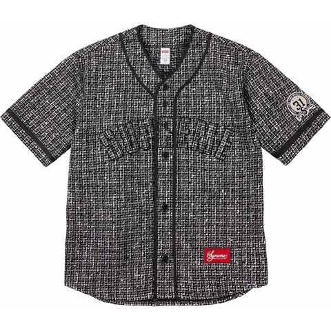Supreme Bouclé Baseball Jersey - Black