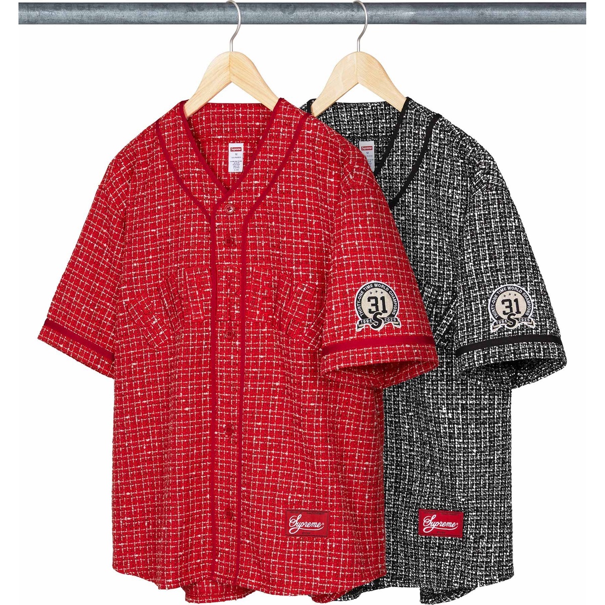 トップス Supreme 2025AW Boucle Baseball Jersey Bouclé Baseball Jersey - fall/winter 2025 - Supreme