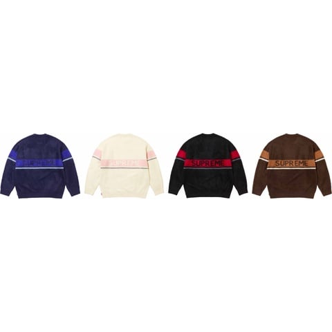 トップス supreme Brushed Stripe Sweater L Supreme Brushed Stripe Sweater Dark Brown Men's - FW25 - US