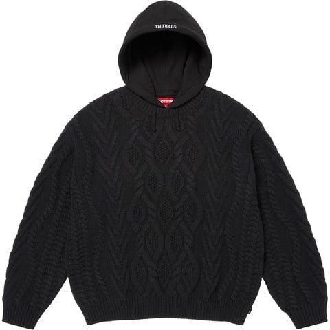 Cable Hooded Sweater - fall/winter 2025 - Supreme Cable Hooded Sweater - fall/winter 2025 - Supreme