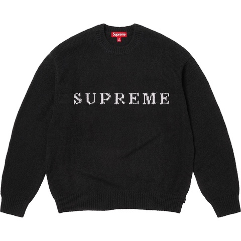 Supreme Contrast Logo Sweater - Black