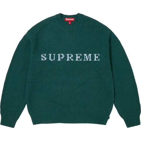 Supreme Contrast Logo Sweater - Pine