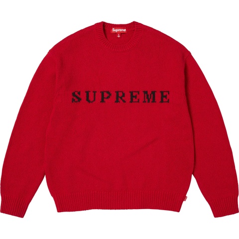 Supreme Contrast Logo Sweater - Red