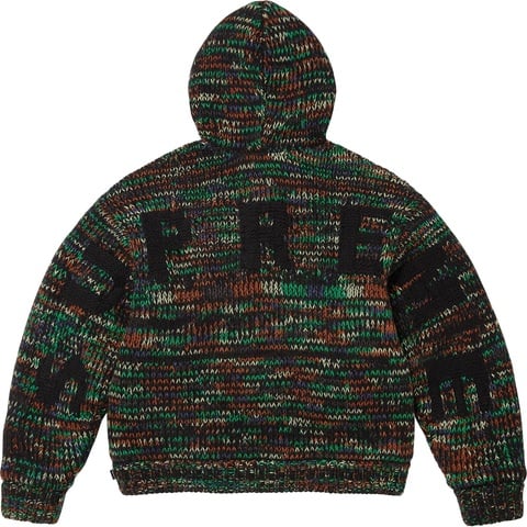 Faux Shearling Lined Zip Up Hooded Sweater - Supreme Faux Shearling Lined Zip Up Hooded Sweater - Supreme