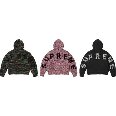 Faux Shearling Lined Zip Up Hooded Sweater - Supreme