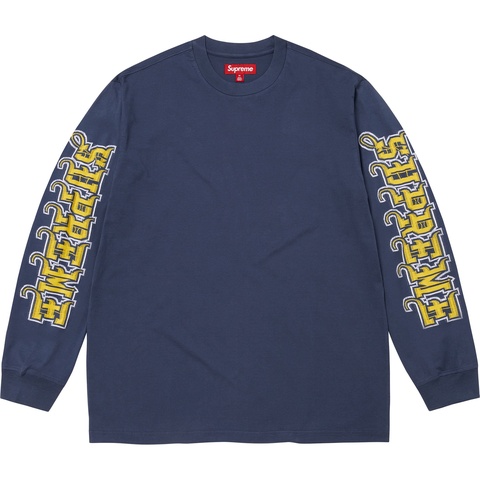 Supreme Intarsia Sleeve L/S Top - Navy