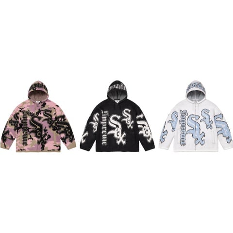 Supreme®/Chicago White Sox™ Zip Up Hooded Sweater - Supreme