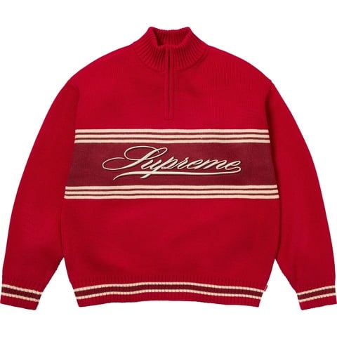 Script Stripe Half Zip Sweater - fall/winter 2025 - Supreme
