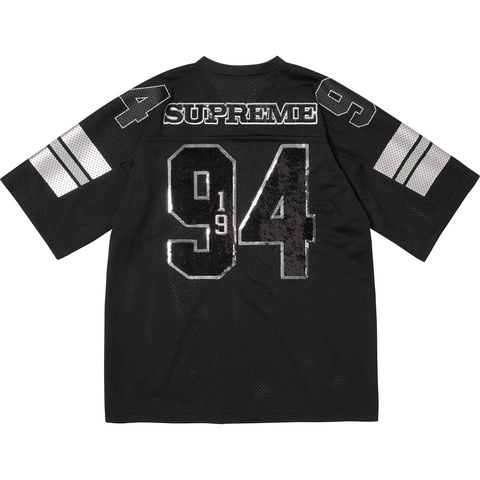 Supreme Sequin Football Jersey - Black