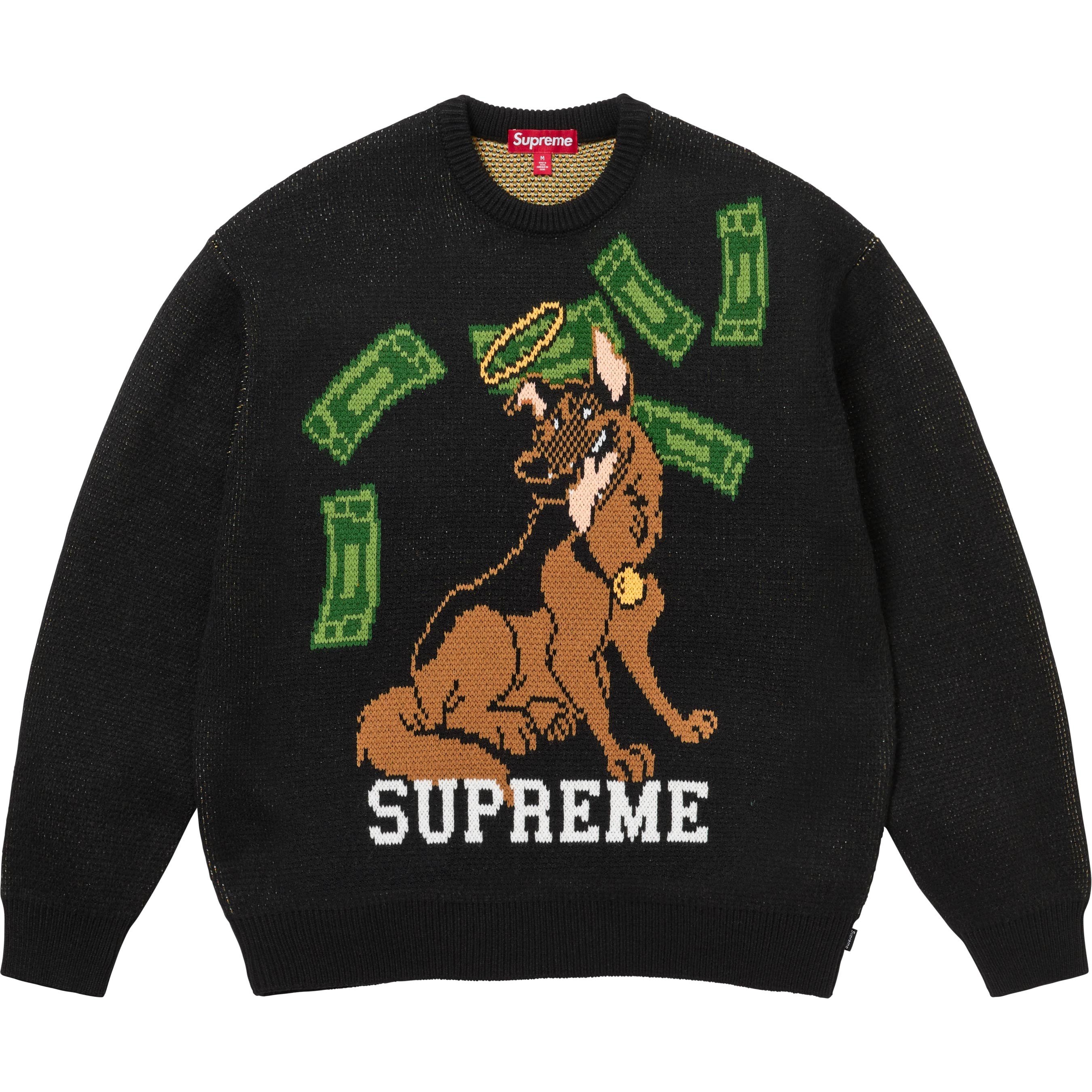 Supreme All Dogs Go To Heaven Sweater (FW25) - Black - $188
