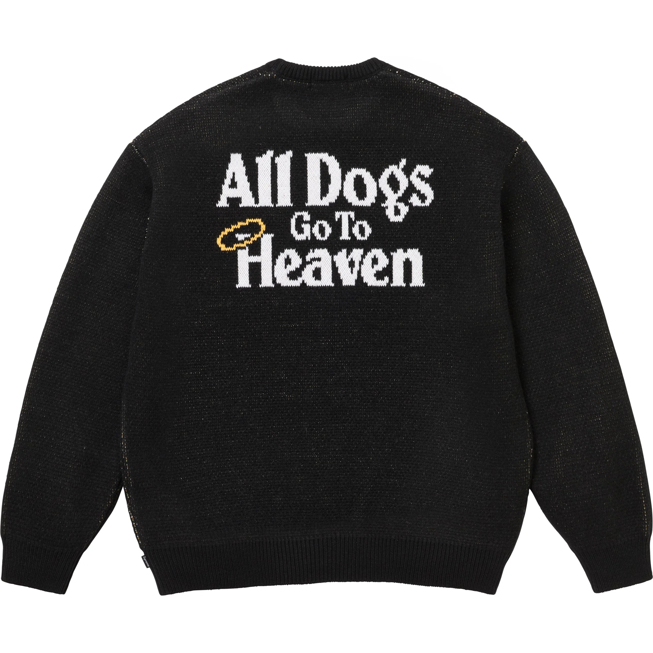 Supreme All Dogs Go To Heaven Sweater (FW25) - Black - $188