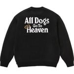 Supreme All Dogs Go To Heaven Sweater (FW25) - Black