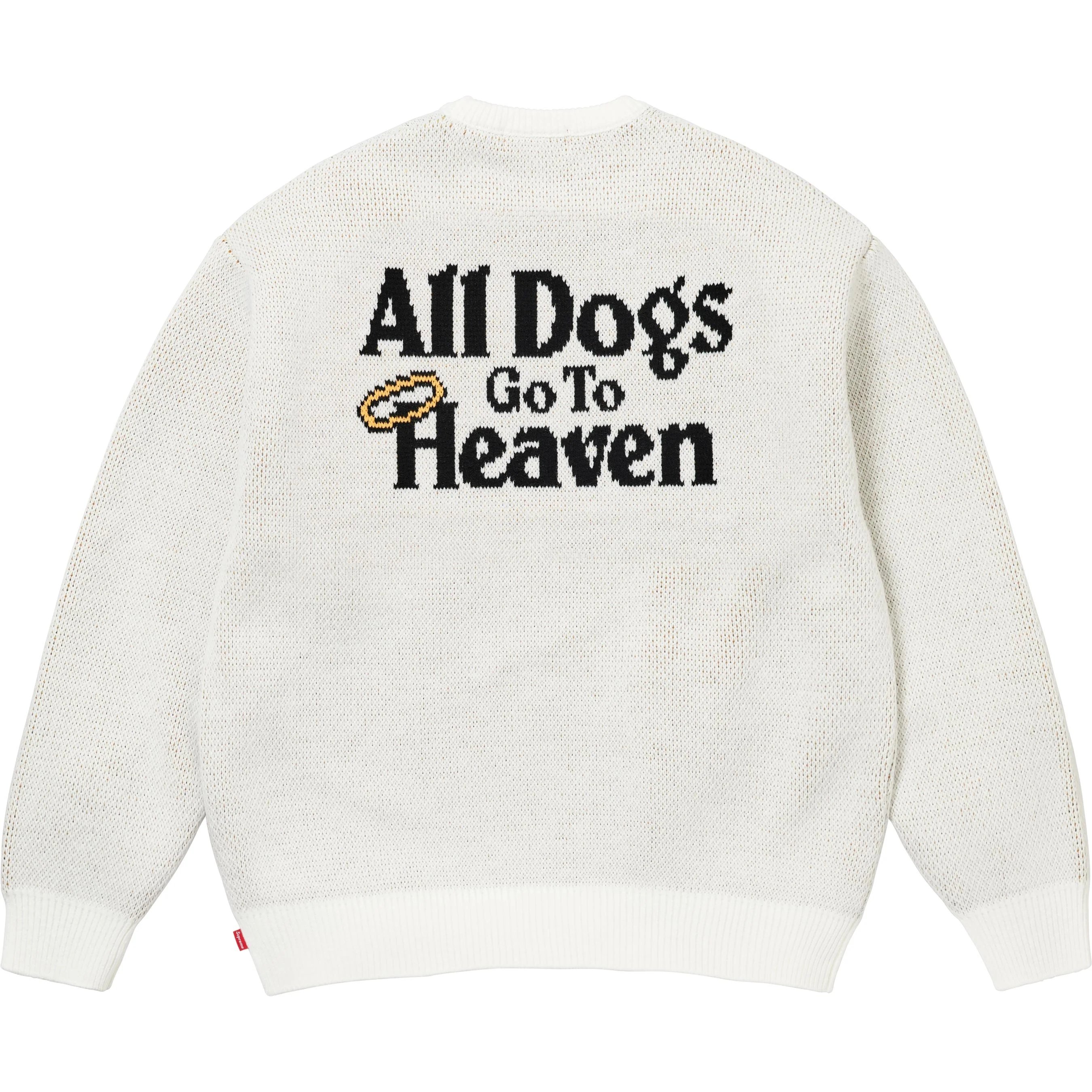 Supreme All Dogs Go To Heaven Sweater (FW25) - White - $188