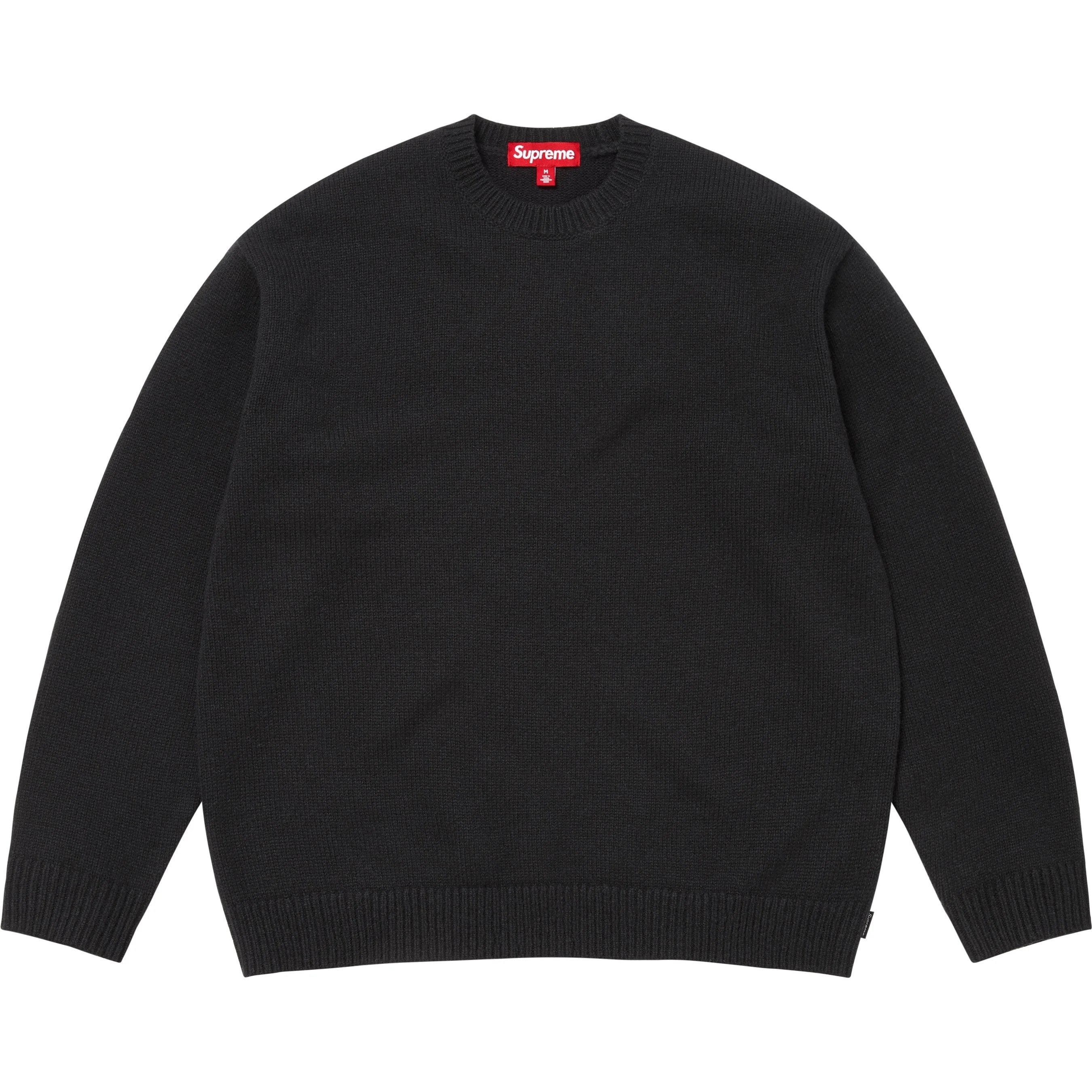 Supreme Angora Script Sweater (FW25) - Black - $188