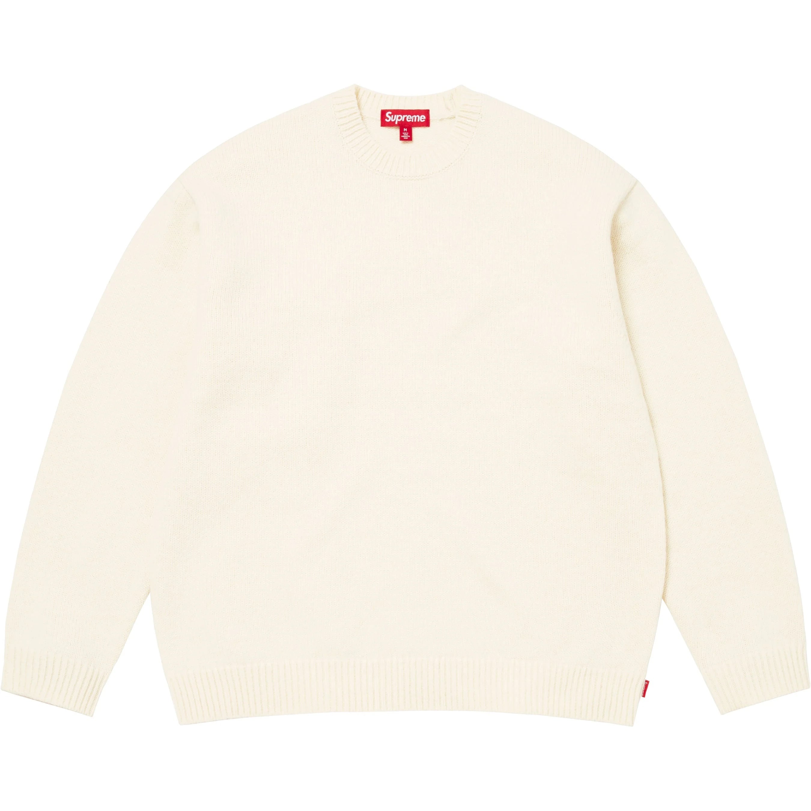 Supreme Angora Script Sweater (FW25) - Ivory - $188