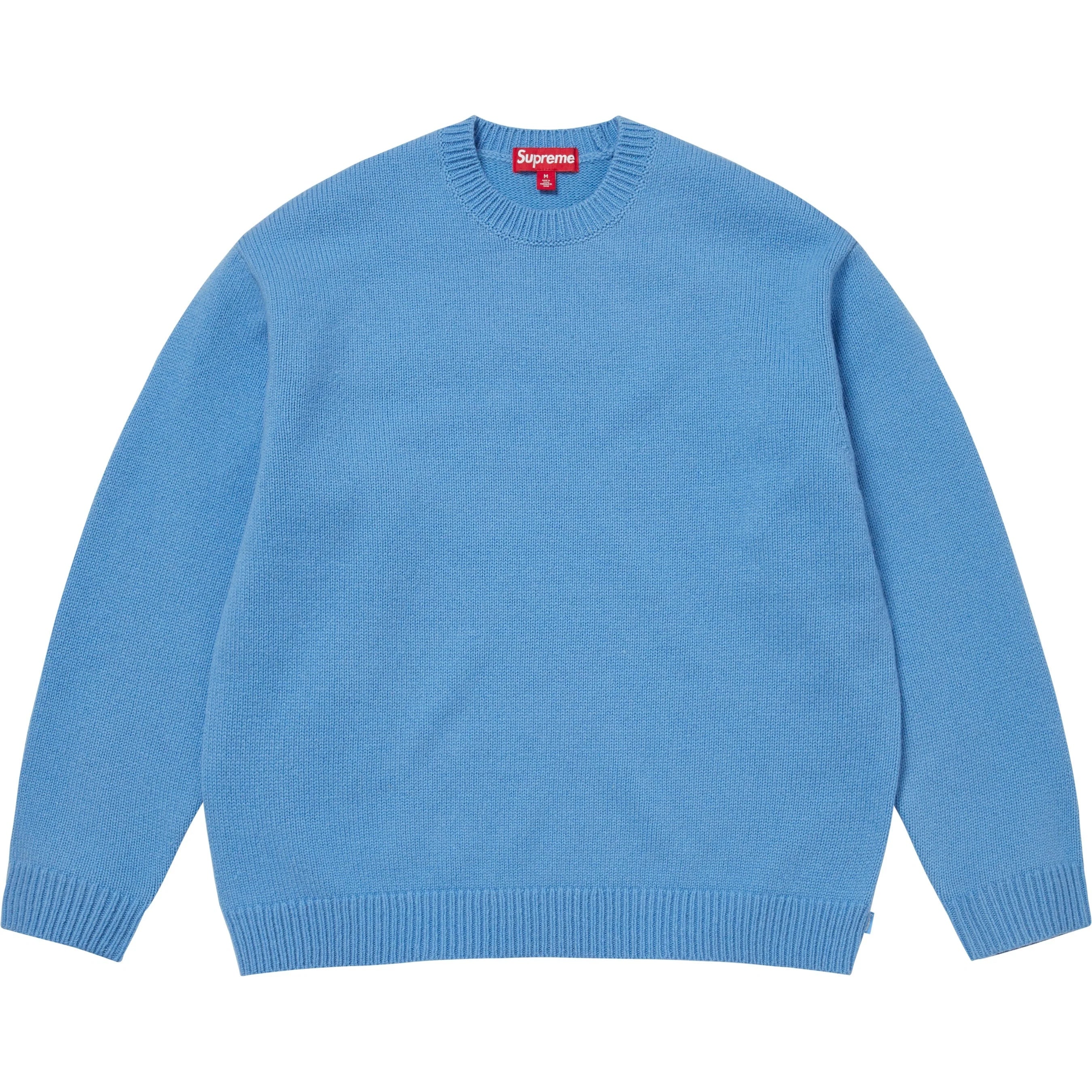 Supreme Angora Script Sweater (FW25) - Light Blue - $188