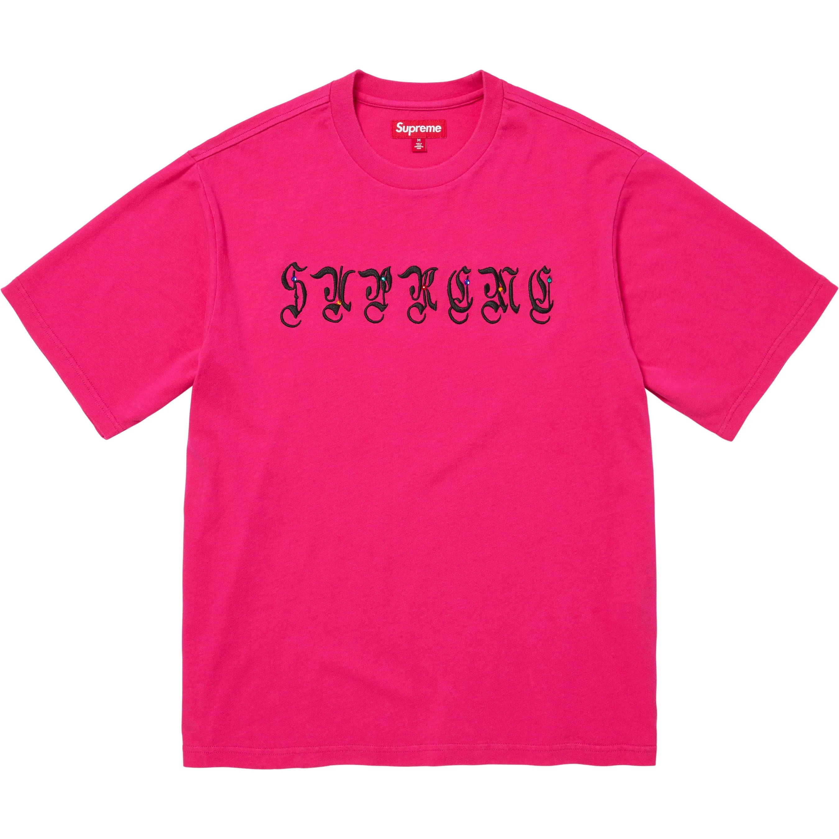 Supreme AOI Gems S S Top (FW25) - Fuchsia - $88