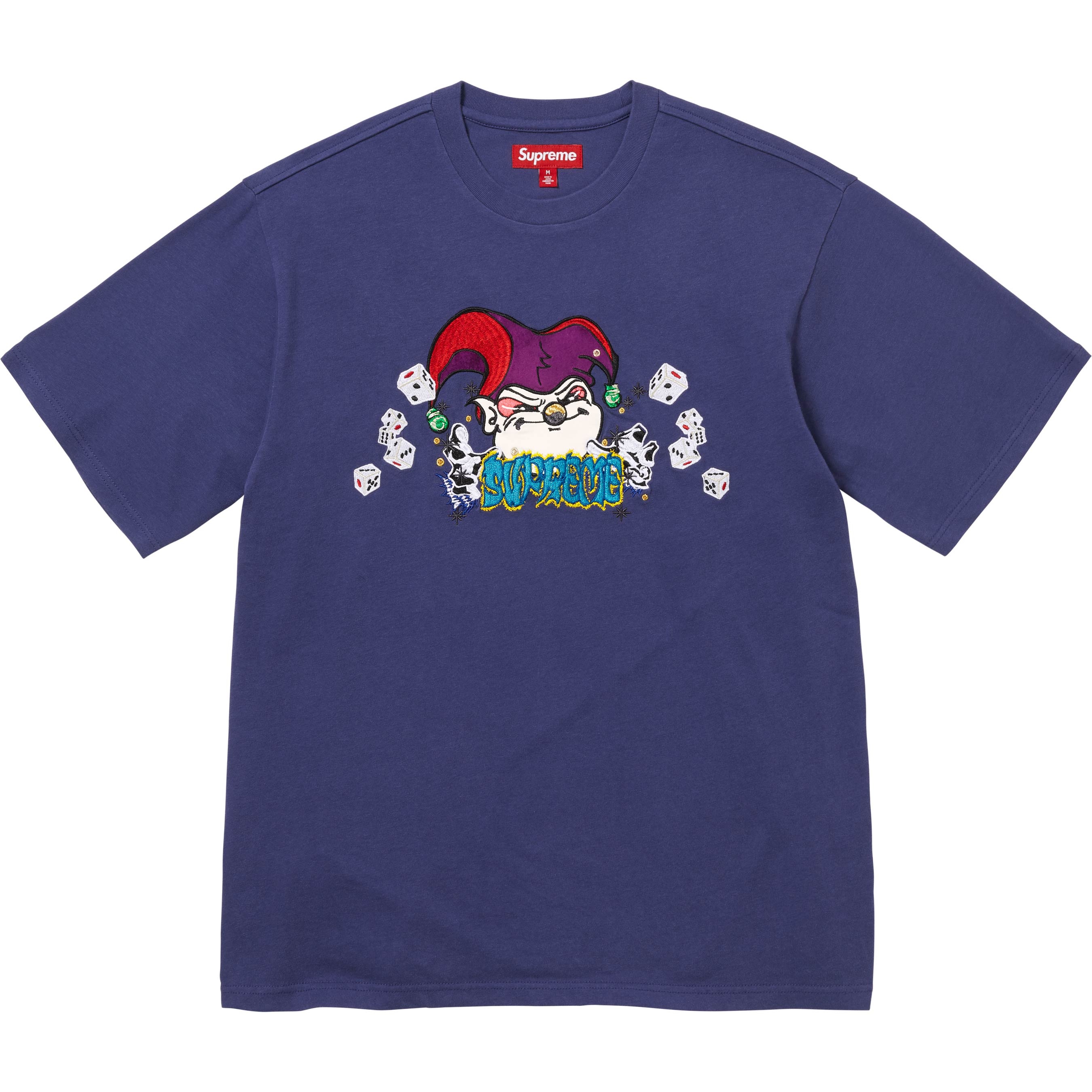 Supreme AOI Jester S S Top (FW25) - Washed Navy - $88