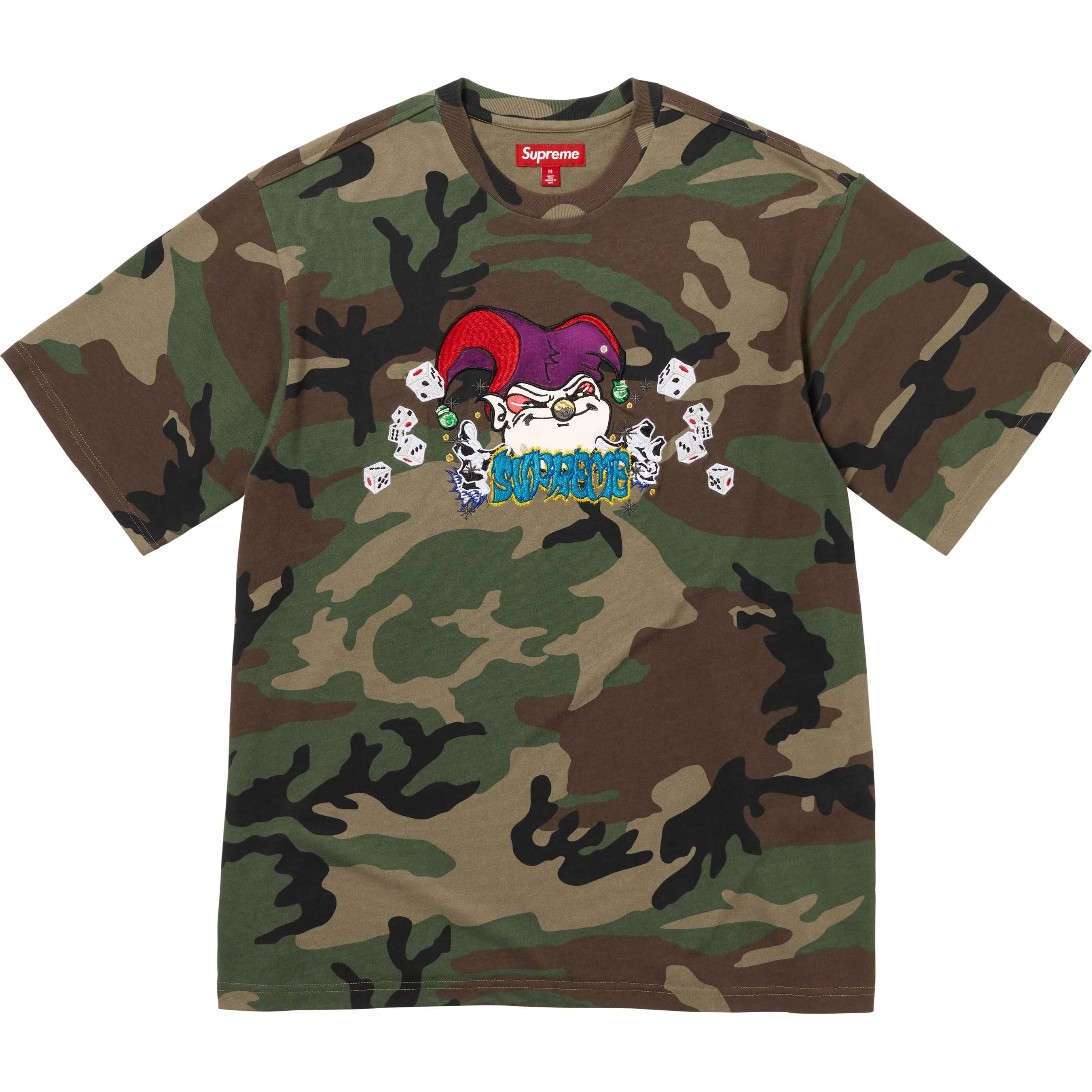 Supreme AOI Jester S S Top (FW25) - Woodland Camo - $88