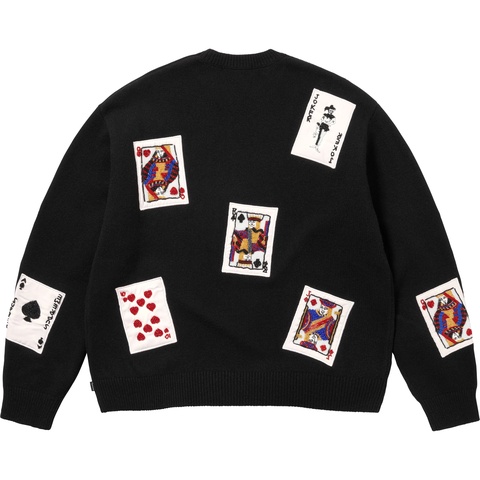 Supreme Beaded Cards Sweater - Black