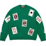 Supreme Beaded Cards Sweater (FW25) - Green