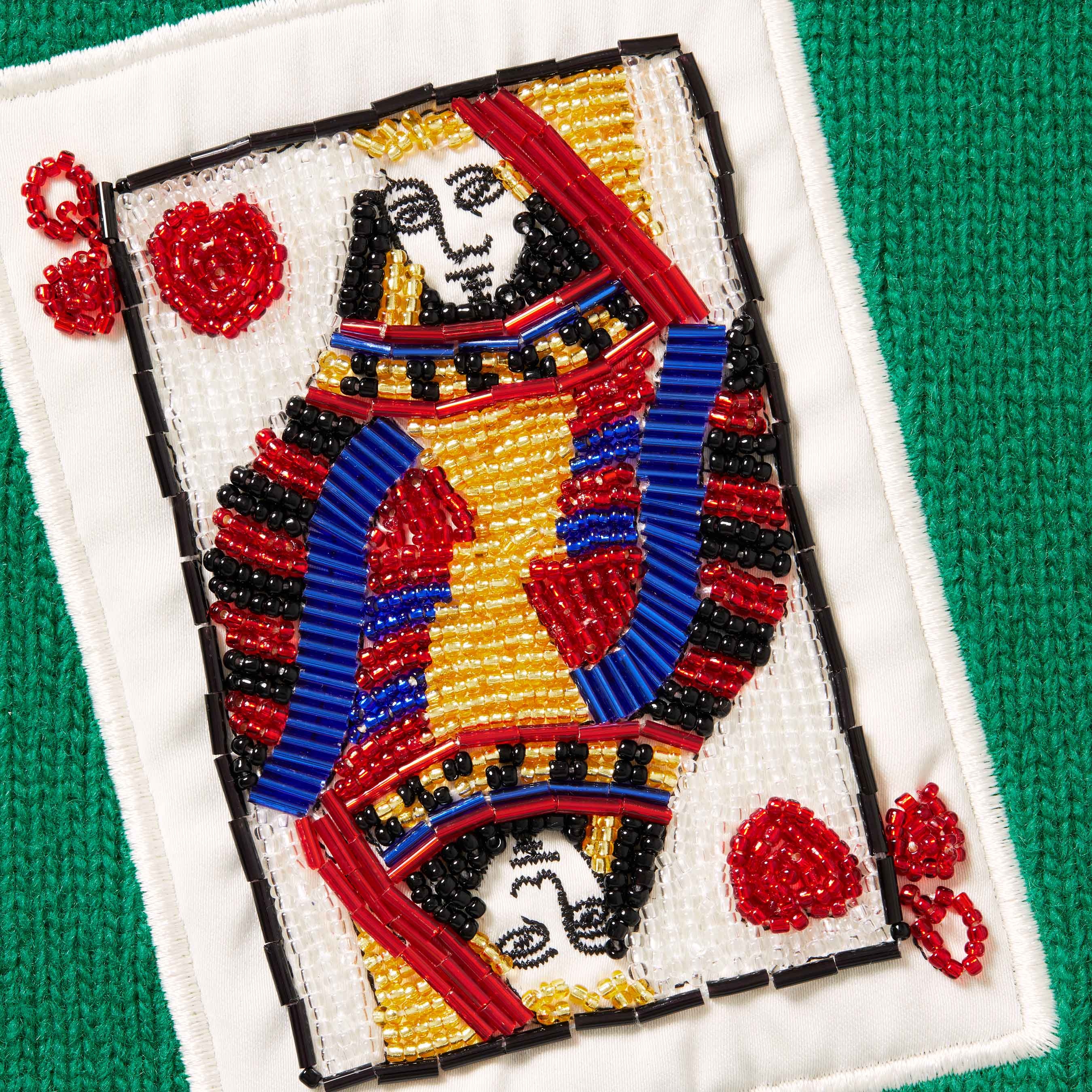 Supreme Beaded Cards Sweater (FW25) - $298