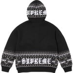 Supreme Beaded Zip Up Hooded Sweater (FW25) - Black