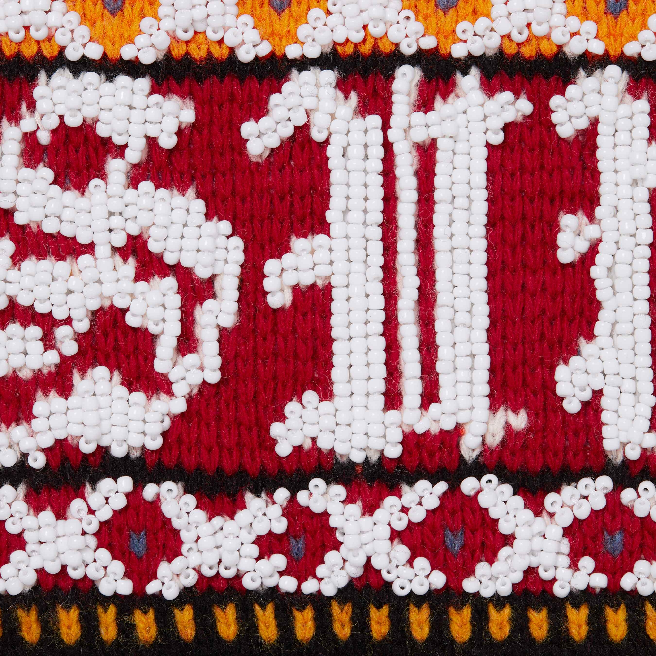 Supreme Beaded Zip Up Hooded Sweater (FW25) - Red - $398