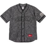 Supreme Bouclé Baseball Jersey (FW25) - Black