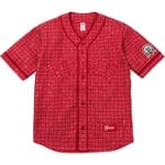 Supreme Bouclé Baseball Jersey (FW25) - Red