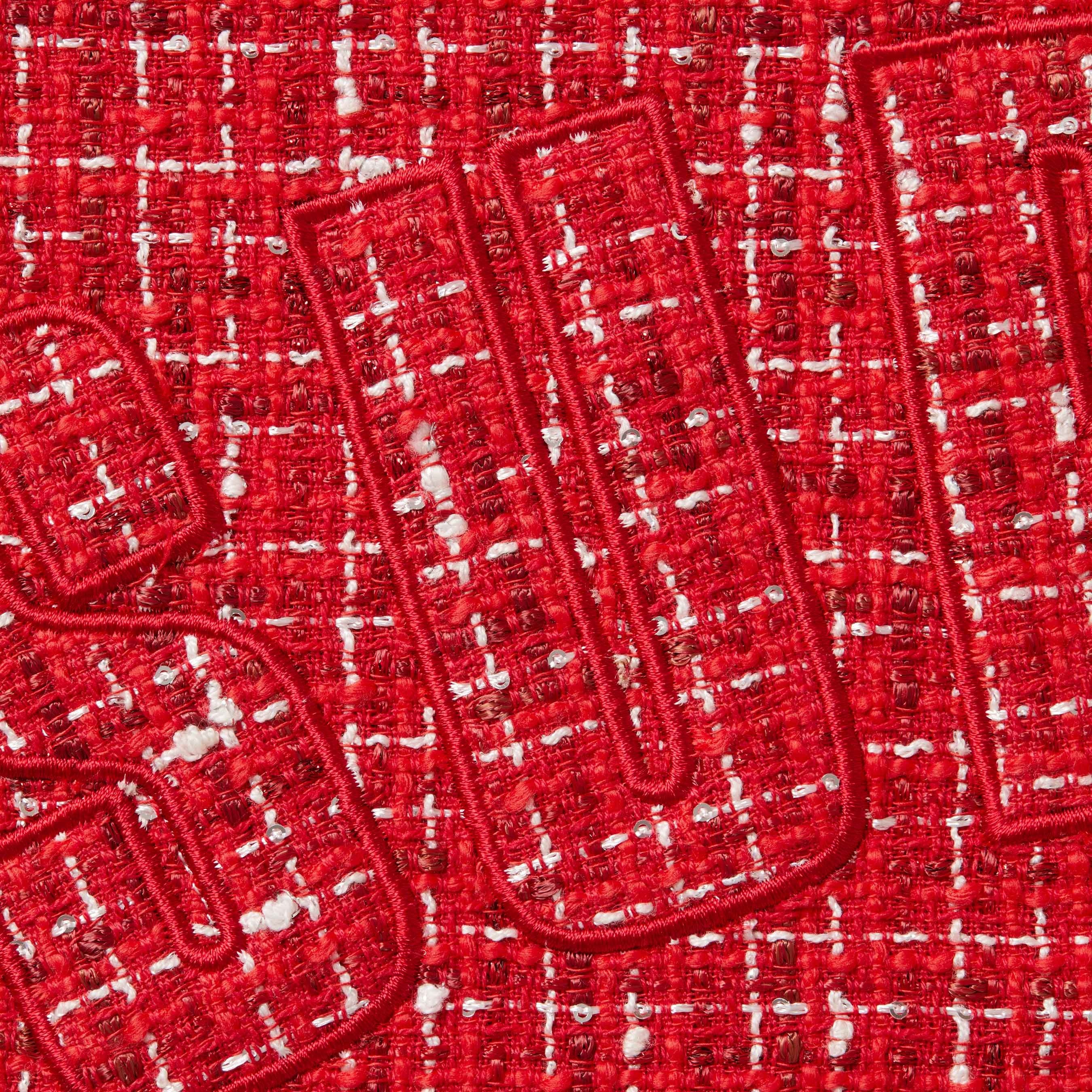 Supreme Bouclé Baseball Jersey (FW25) - Red - $198