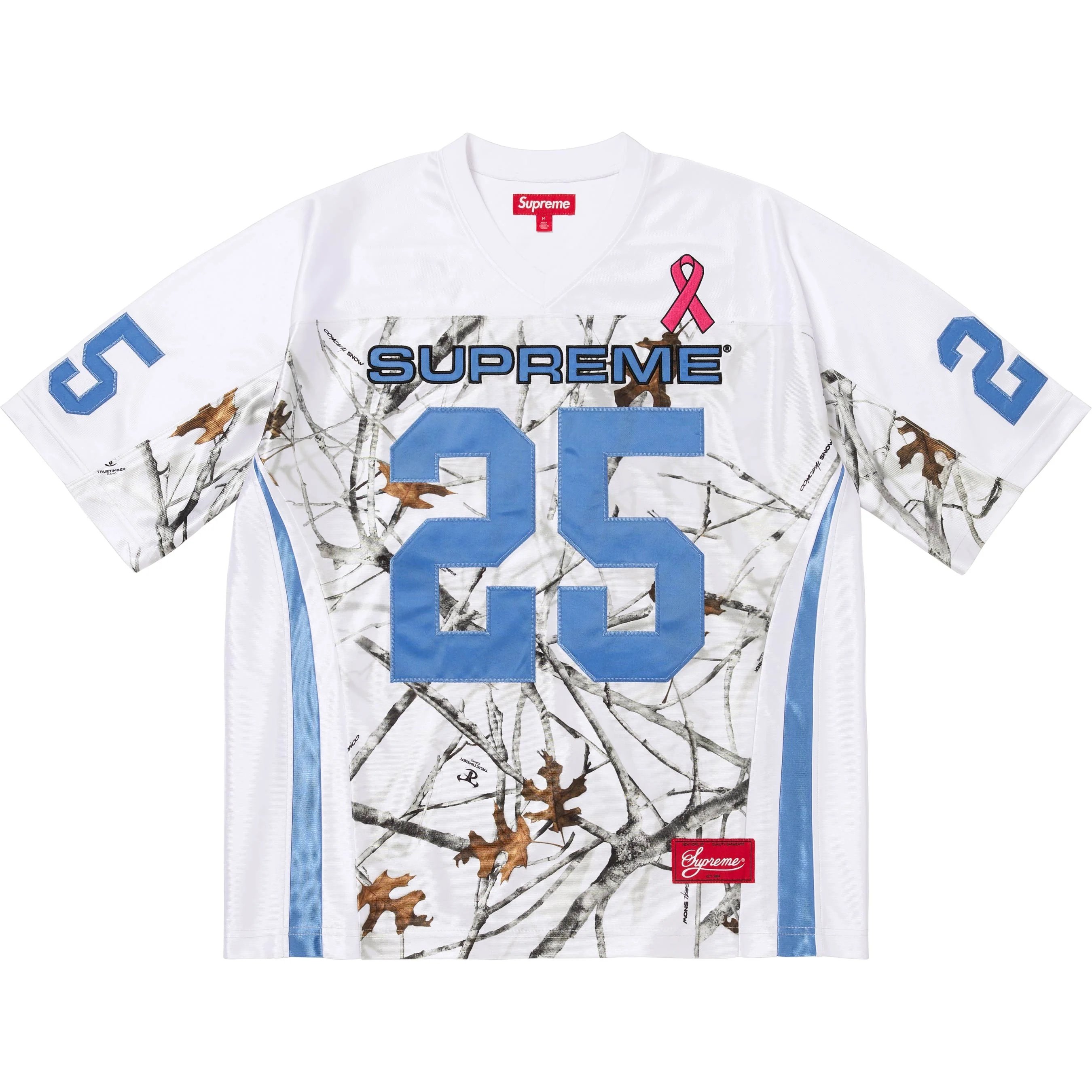 Supreme Breast Cancer Awareness Football Jersey (FW25) - White - $148