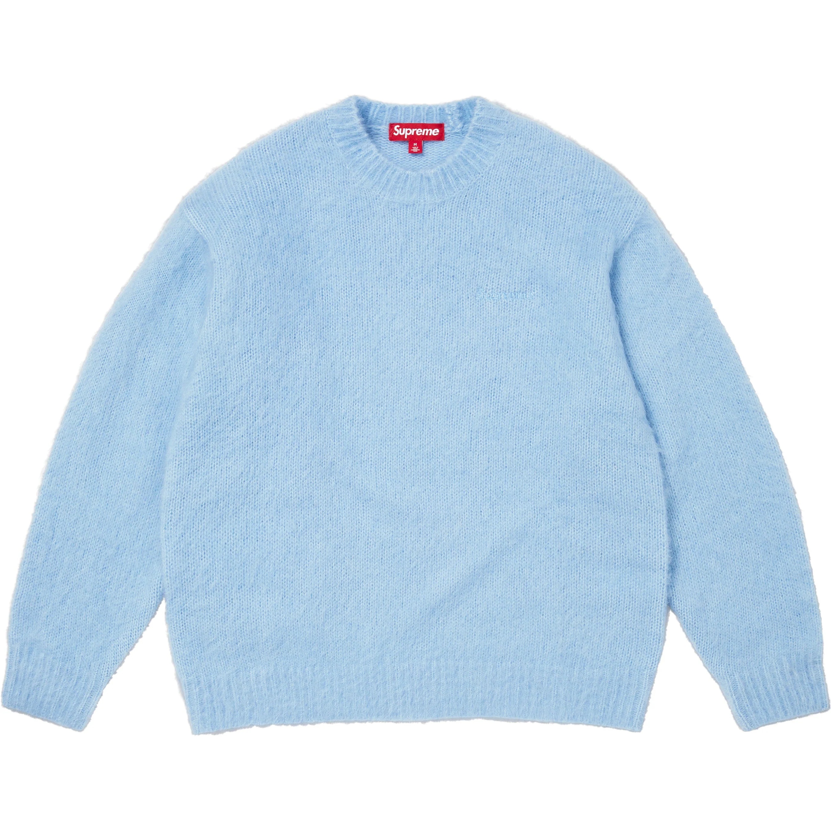 Supreme Brushed Mohair Sweater (FW25) - Light Blue - $198