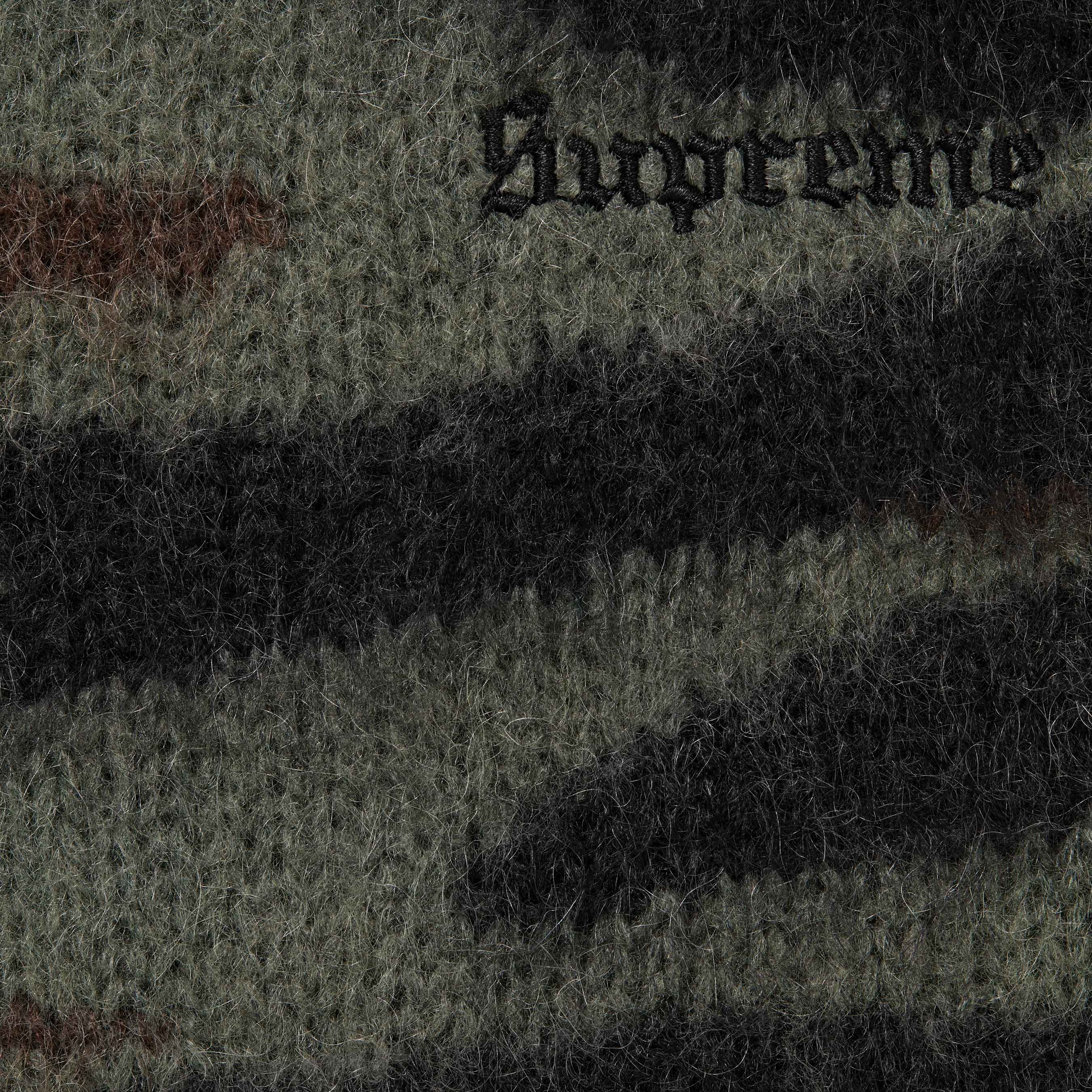 Supreme Brushed Mohair Sweater (FW25) - Tiger Camo - $198