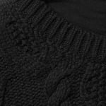 Supreme Cable Hooded Sweater (FW25) - Black