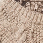 Supreme Cable Hooded Sweater (FW25) - Oatmeal