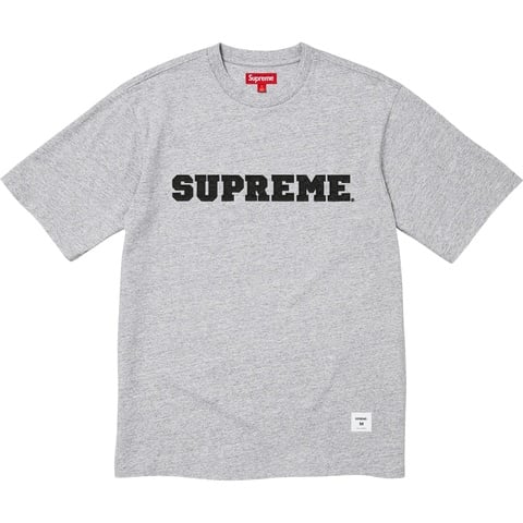 Supreme Collegiate Appliqué S/S Top - Heather Grey