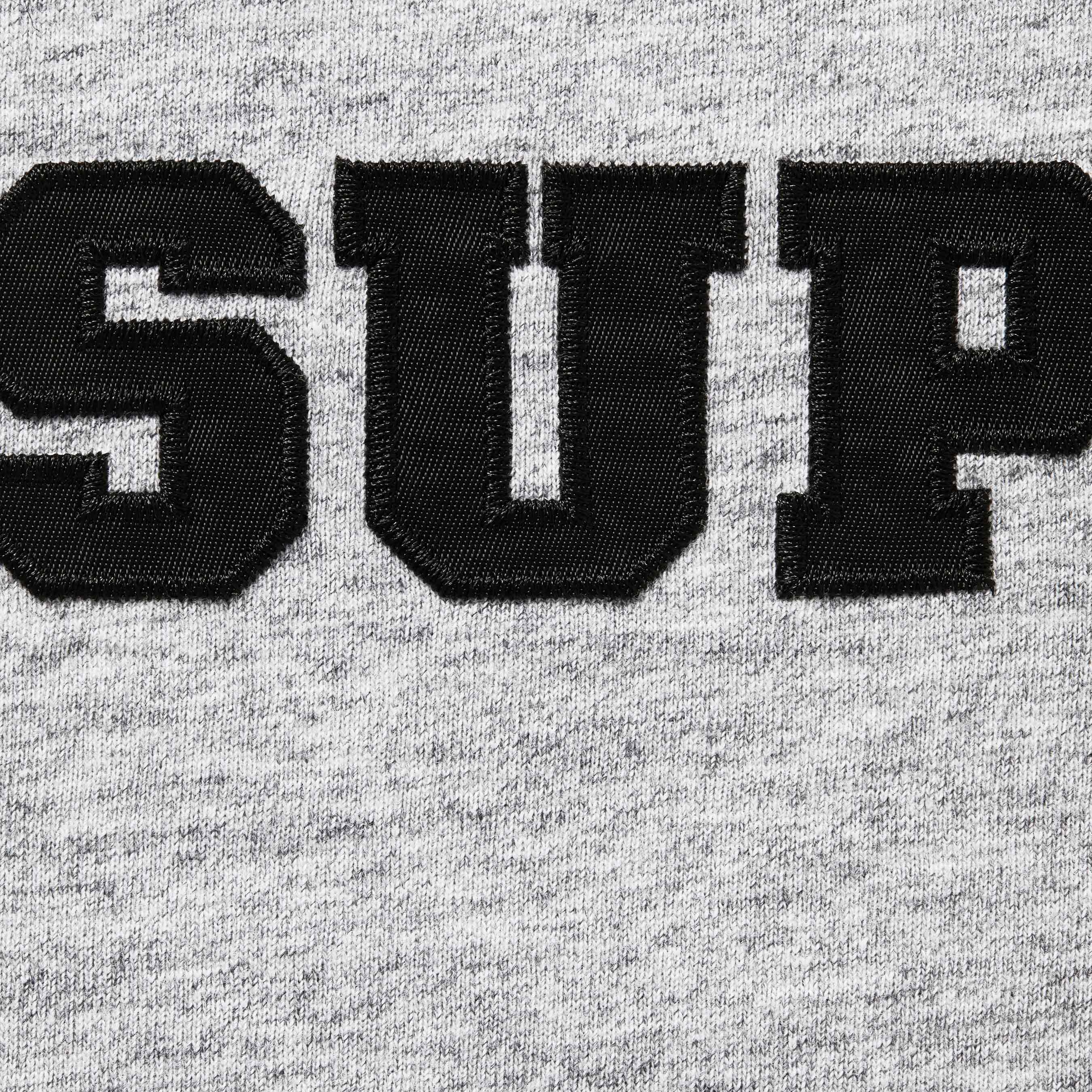Supreme Collegiate Appliqué S S Top (FW25) - Heather Grey - $88