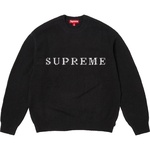 Supreme Contrast Logo Sweater (FW25) - Black