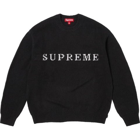 Supreme Contrast Logo Sweater - Black