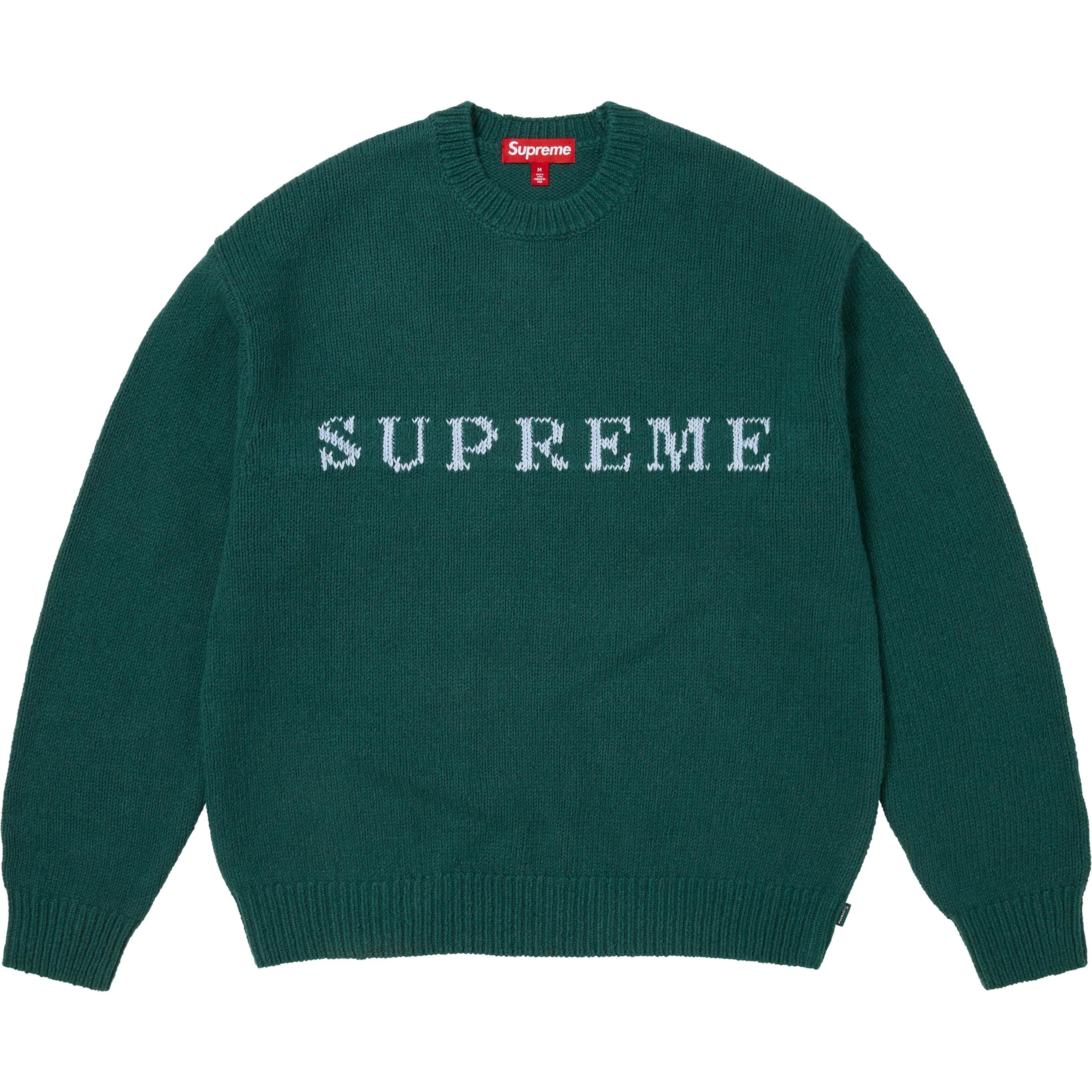 Supreme Contrast Logo Sweater (FW25) - $158
