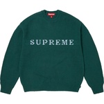 Supreme Contrast Logo Sweater (FW25) - Pine