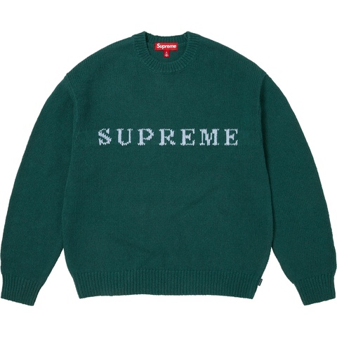 Supreme Contrast Logo Sweater - Pine