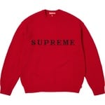 Supreme Contrast Logo Sweater (FW25) - Red