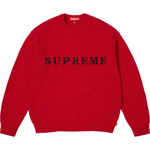 Supreme Contrast Logo Sweater - Red