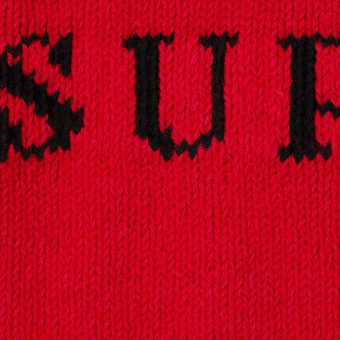 Supreme Contrast Logo Sweater - Red