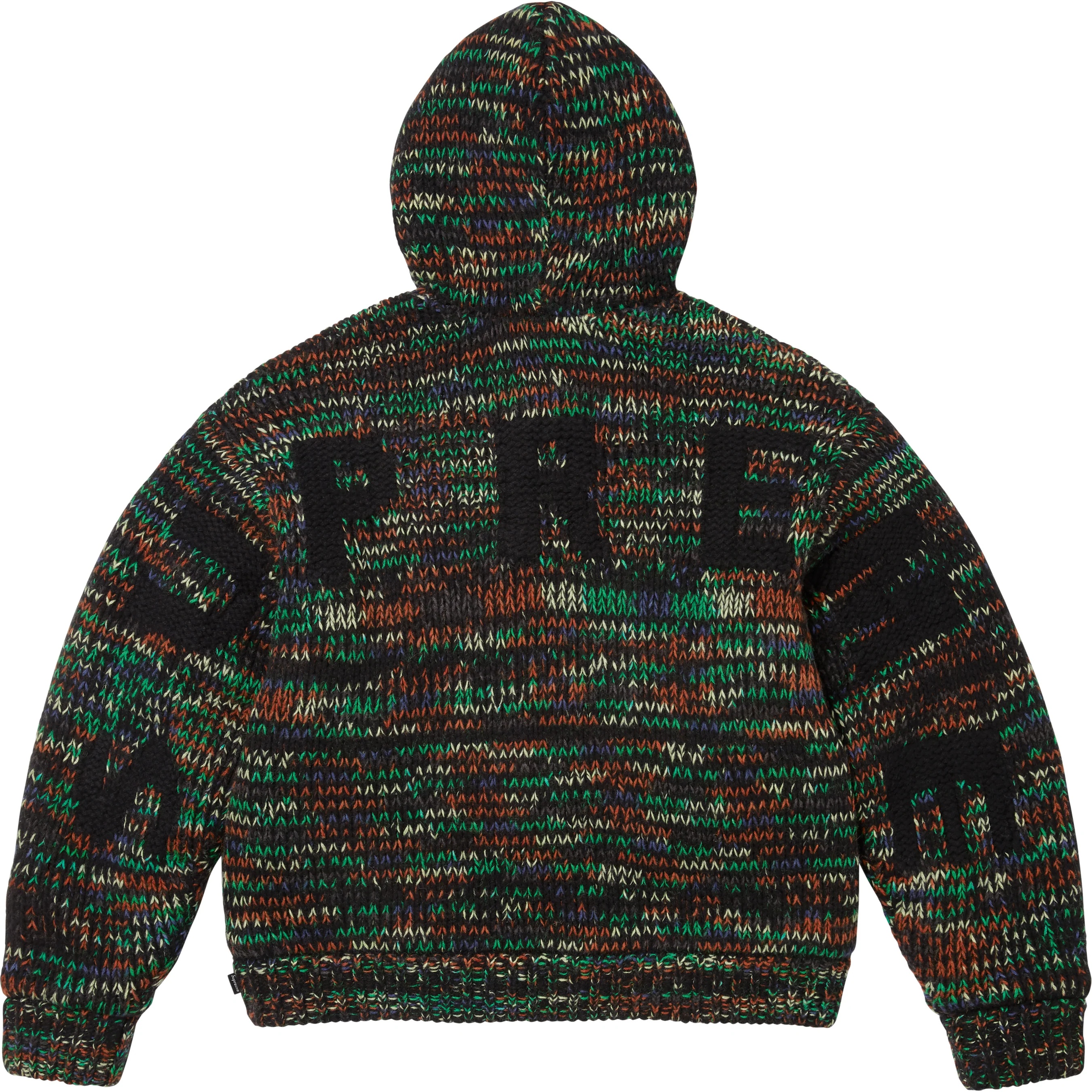 Supreme Faux Shearling Lined Zip Up Hooded Sweater (FW25) - Green Mélange - $298