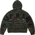 Supreme Faux Shearling Lined Zip Up Hooded Sweater (FW25) - Green Mélange